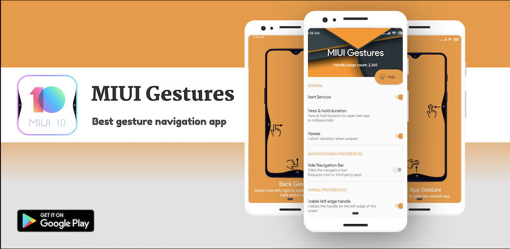 MIUI 10 Navigation Gestures