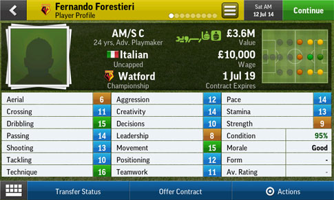 Football Manager Handheld 2015 Android - a new Android game