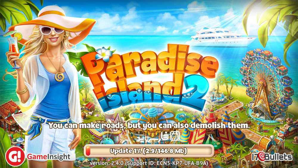 As mentioned, Paradise Island 2 has data and will be downloaded in the initial run;  The image below illustrates this fact: