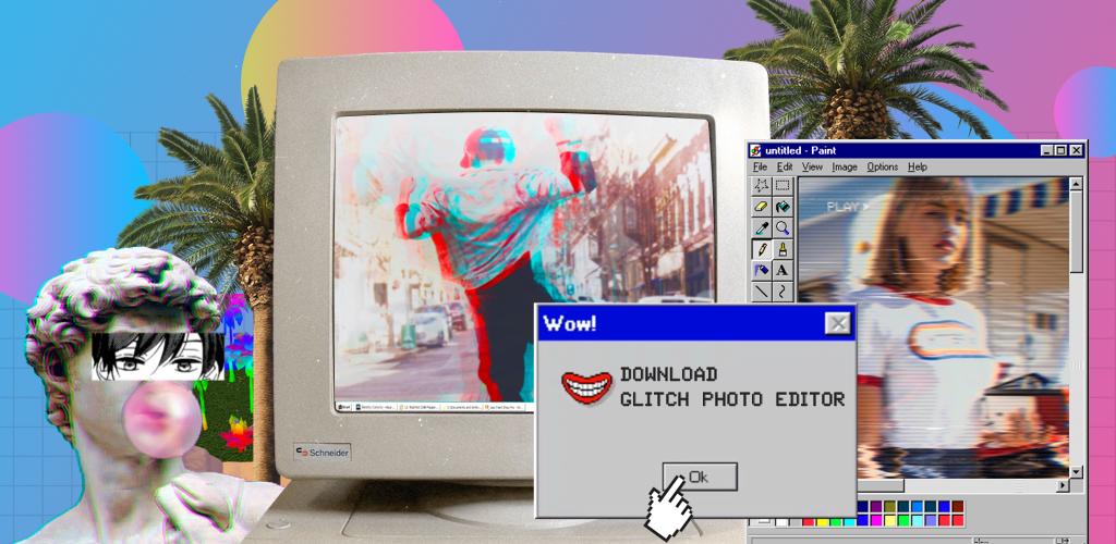 Glitch Photo Editor - glitch effect, vaporwave Premium