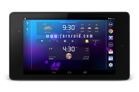 AIO Widgets Android - ویجت های ساعت، باتری، آب و هوا اسمارت فون اندروید