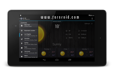 AIO Widgets Android - ویجت های ساعت، باتری، آب و هوا اسمارت فون اندروید