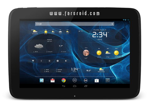 AIO Widgets Android - Android tablet clock, battery, weather widgets