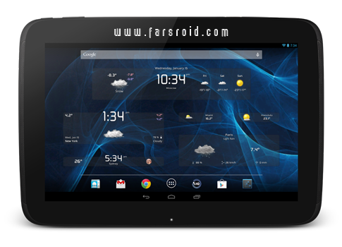 AIO Widgets Android - Android tablet clock, battery, weather widgets