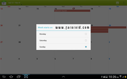 Calendar + Android - Quick Android application calendar