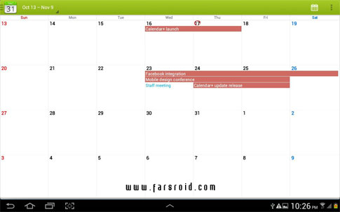 Calendar + Android - Quick Android application calendar