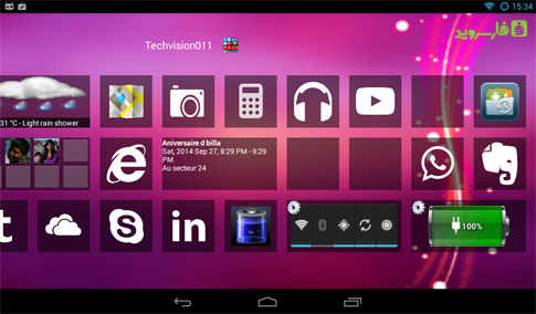 Home8 + like Windows 8 Android - Android application