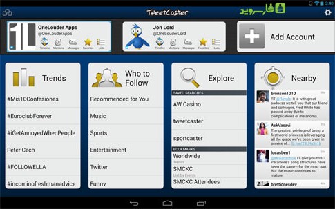 TweetCaster Pro for Twitter Android - Android application