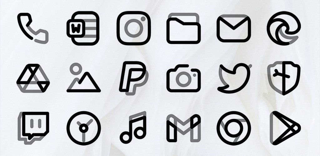 Aline Black icon pack