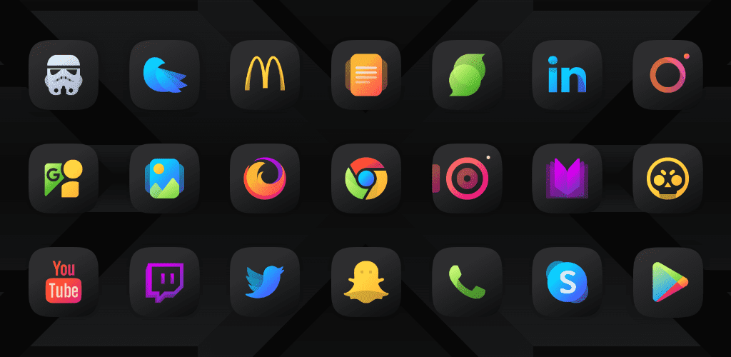 Athena Dark Icon Pack - Dark Squircle Icons