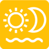 calendar sun moon logo