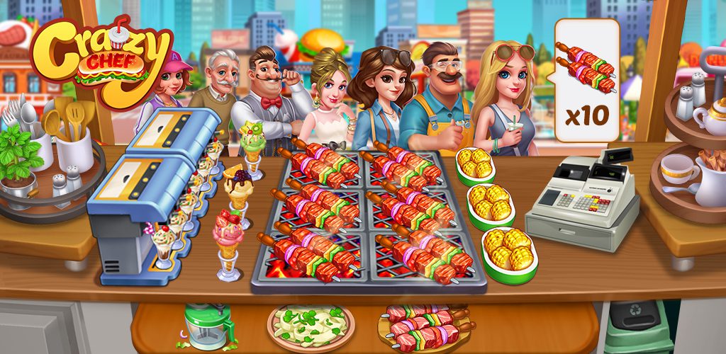 Crazy Chef: Craze Fast Restaurant Cooking Games