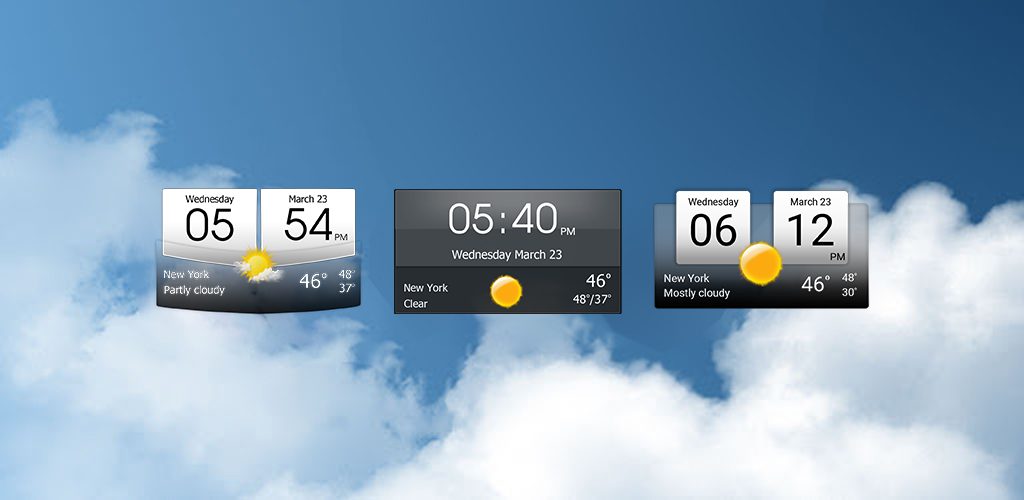 Digital clock & weather Premium