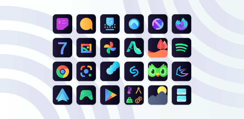 Gradient Dark Icon Pack