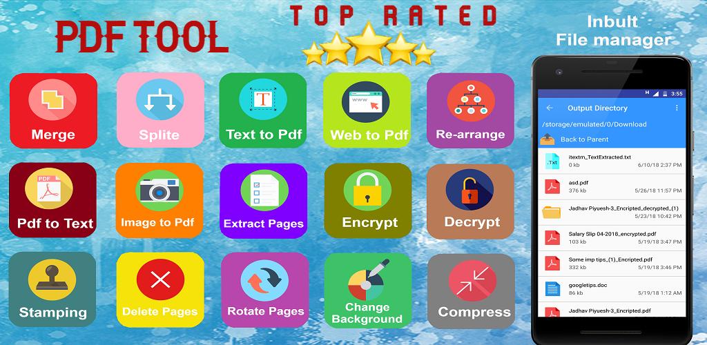 Pdf Tool - Merge, Split, Watermark, Encrypt