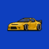 pixel car racer logo