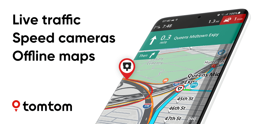 TomTom GPS Navigation - Live Traffic Alerts & Maps