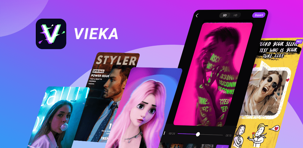 Vieka Music video maker, Edits videos, Clips fast